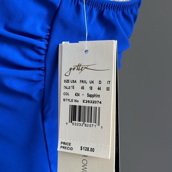 Profile by Gottex V-Neck One Piece Swimsuit Size 16 NEW - Picture 5 of 6